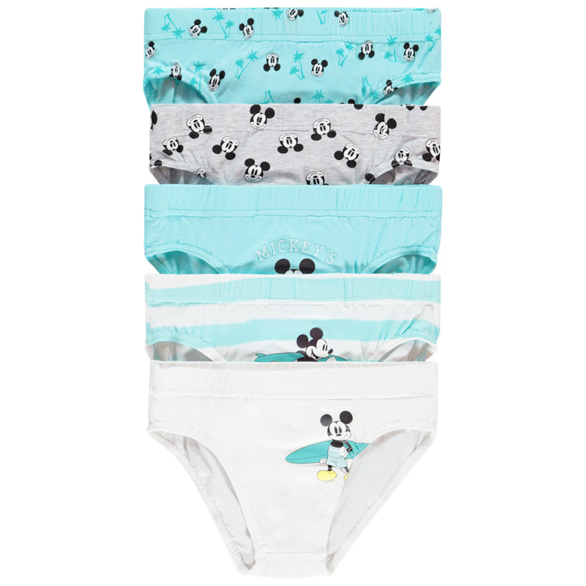 Lot de 5 slips Mickey Disney pour garçon 
