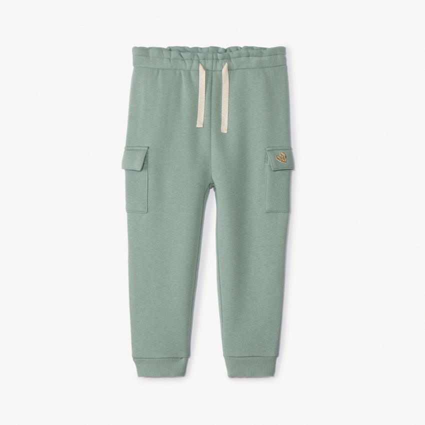 Pantalon de jogging uni avec broderie pailleté pour bébé fille  