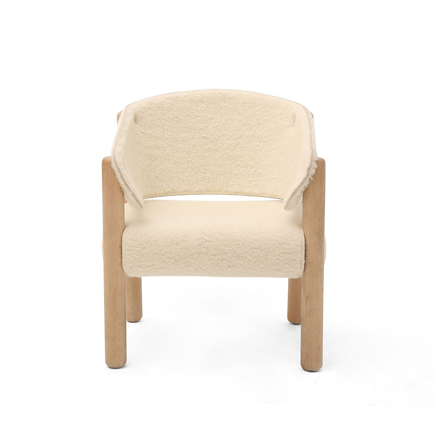Chaise enfant SABA en bois de hêtre brut - Fur Milk  