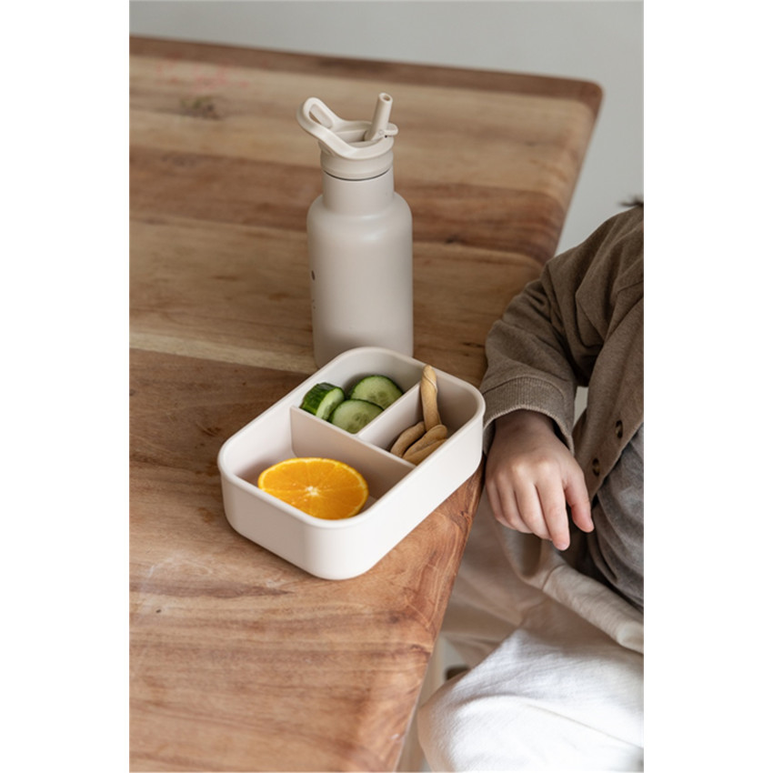 Lunchbox Silicone 3 compartiments Ours Sable 