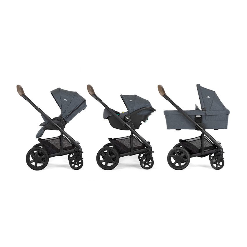 Poussette trio Chrome DLX + nacelle Chrome + coque i-Snug 2 moonlight 