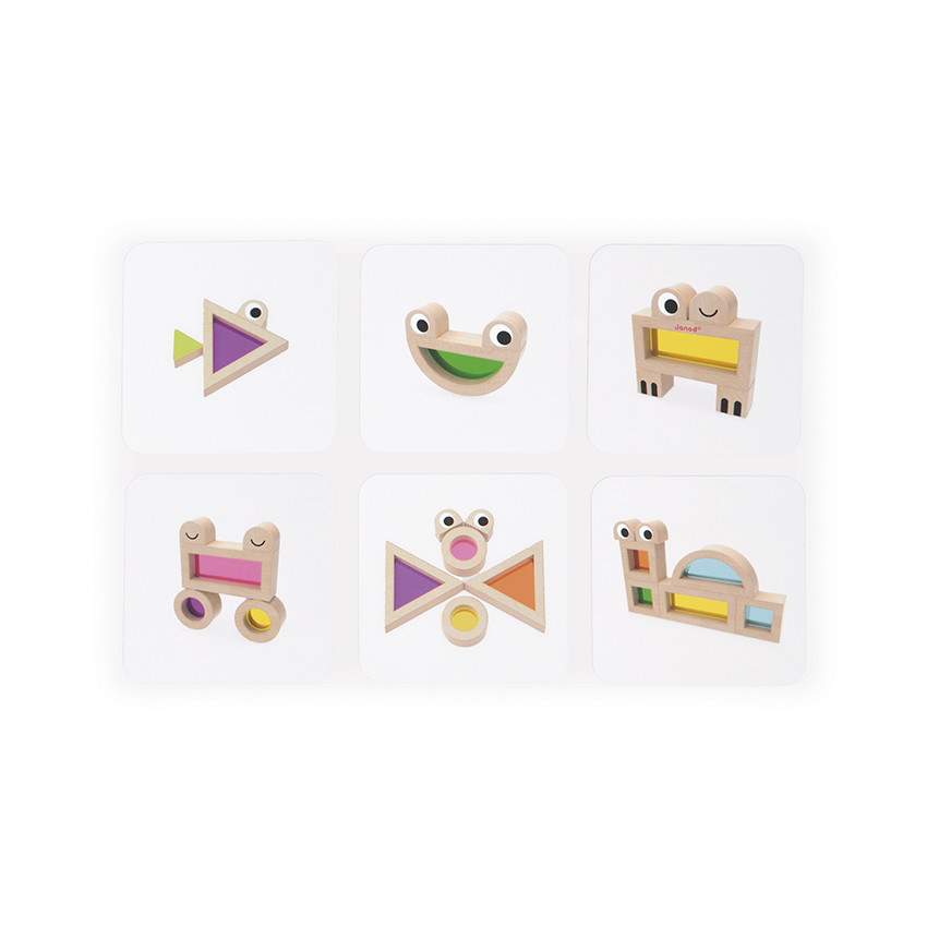 Blocs translucides sensoriel - Beige (Janod) - Image 1