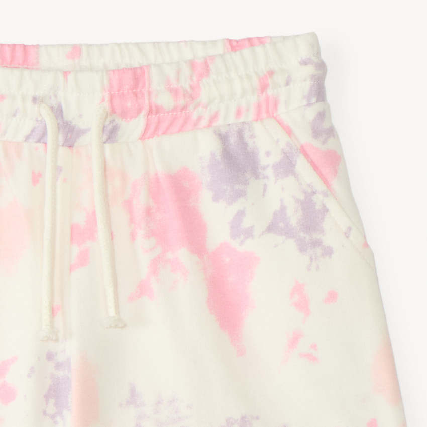 Short en molleton effet tie & dye pour fille 