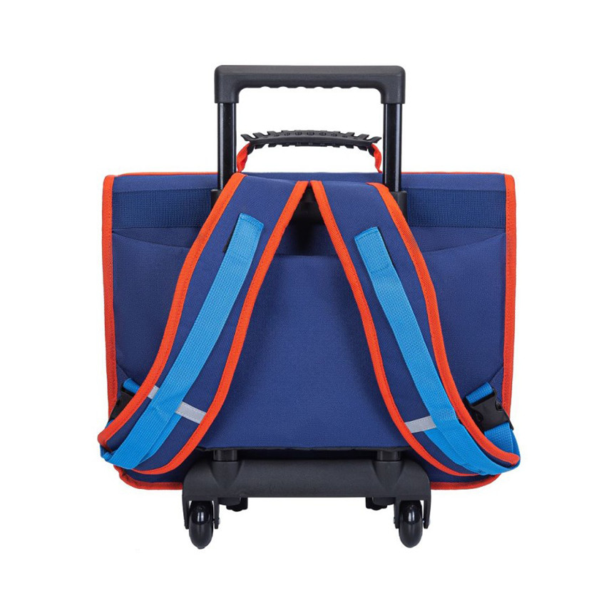 Cartable à roulettes avec 2 compartiments Super Mario bleu 
