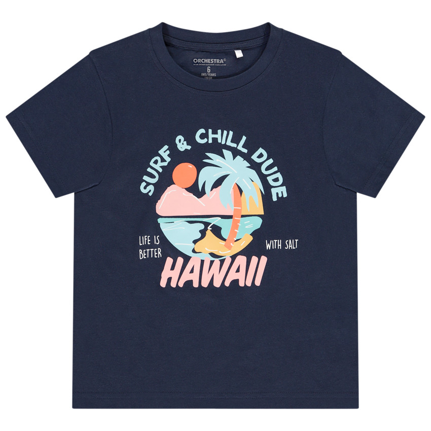 T-shirt manches courtes print fantaisie pour garçon 