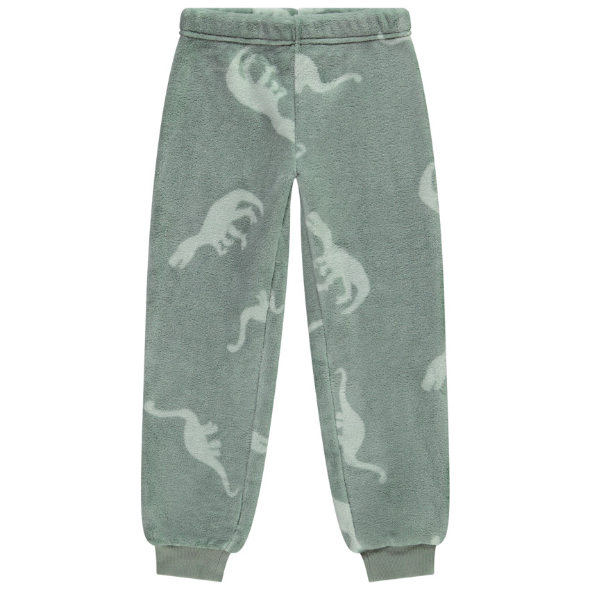 Set pyjama ludique dinosaure en velours pour garçon 