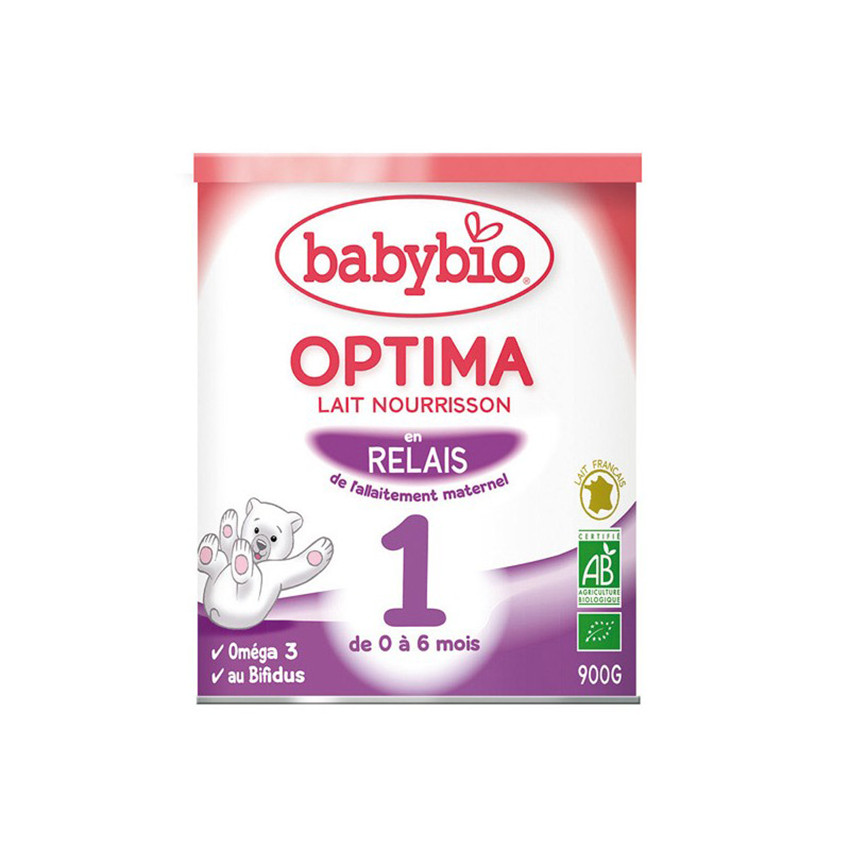 Lait de vache à poudre bio Optima 1 de 0 à 6 mois - 900g 