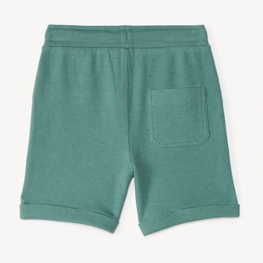 Bermuda en maille nid d’abeille uni pour bébé garçon 