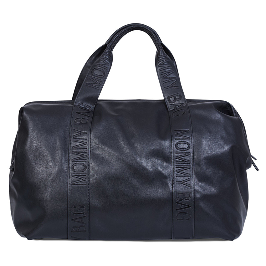 Sac à langer Mommy Bag Signature Simili cuir Noir