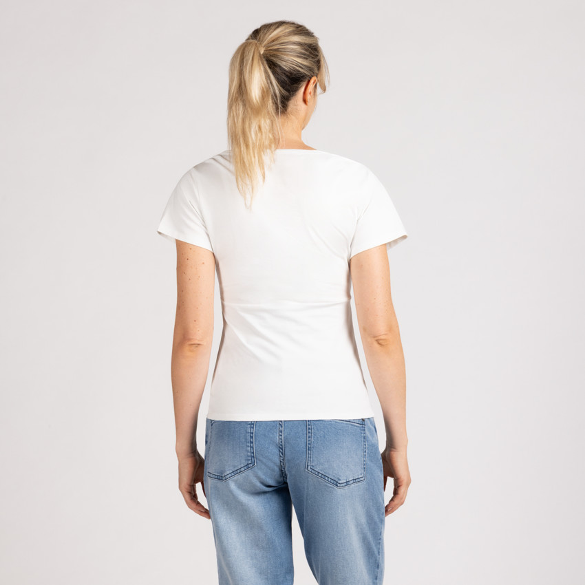 T-shirt de grossesse et d'allaitement manches courtes croisé 