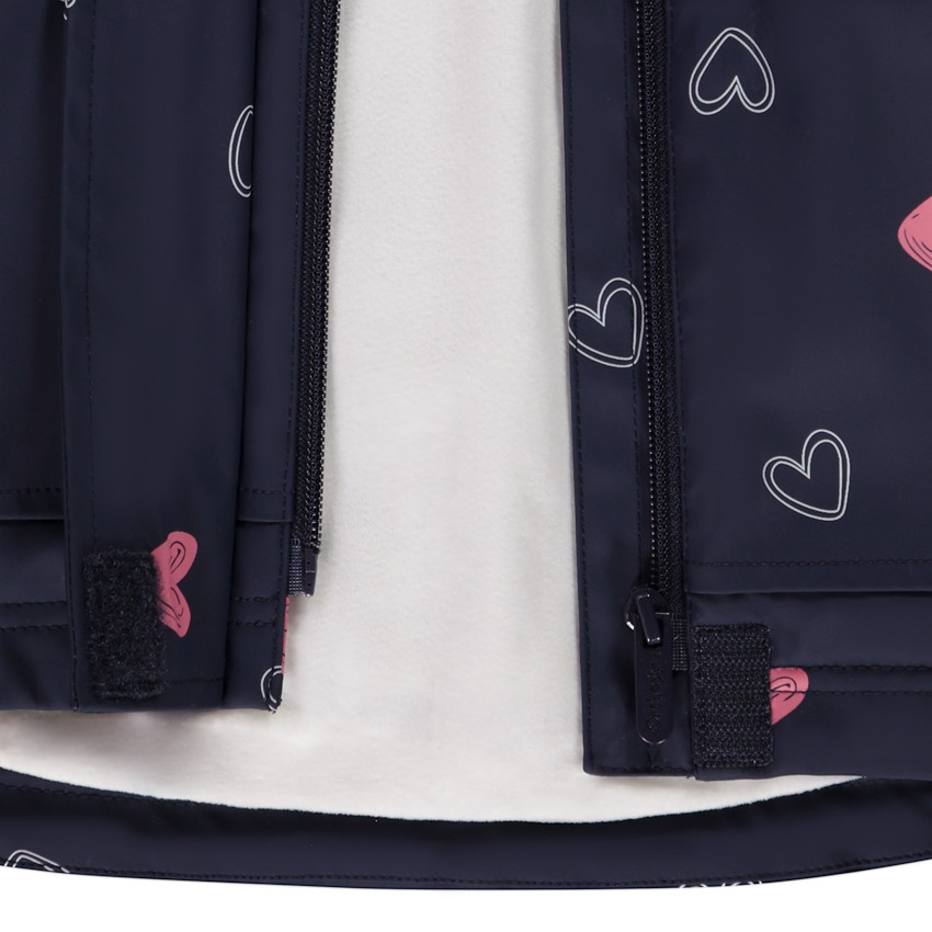 Parka gomme doublé en sherpa avec capuche pour fille 