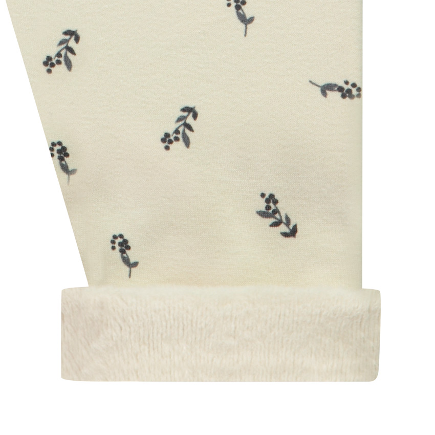 Caleçon doublé en sherpa avec imprimé fleurs pour bébé fille 