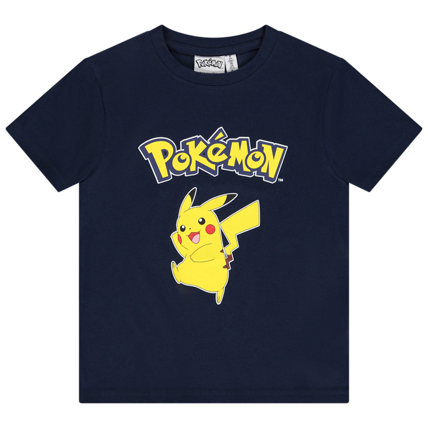 T-shirt manches courtes print Pikachu Pokémon pour garçon 
