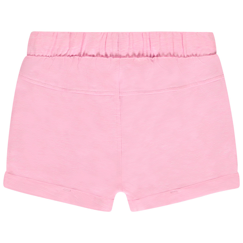 Short uni avec taille élastiquée pour bébé fille  