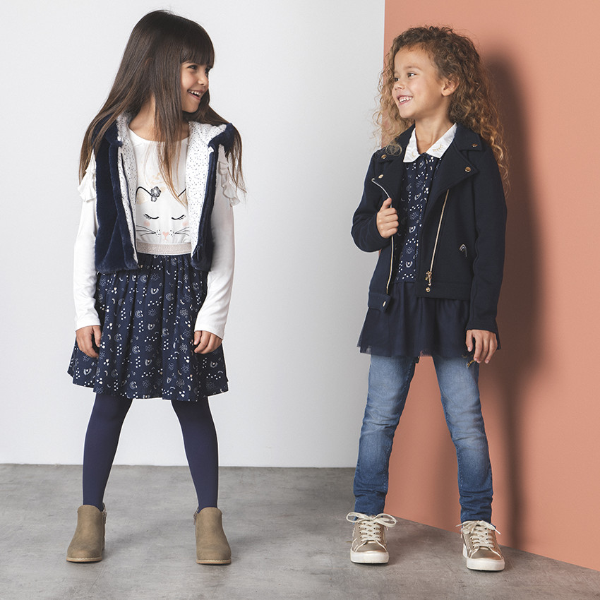 T-shirt manches longues volanté print chat 