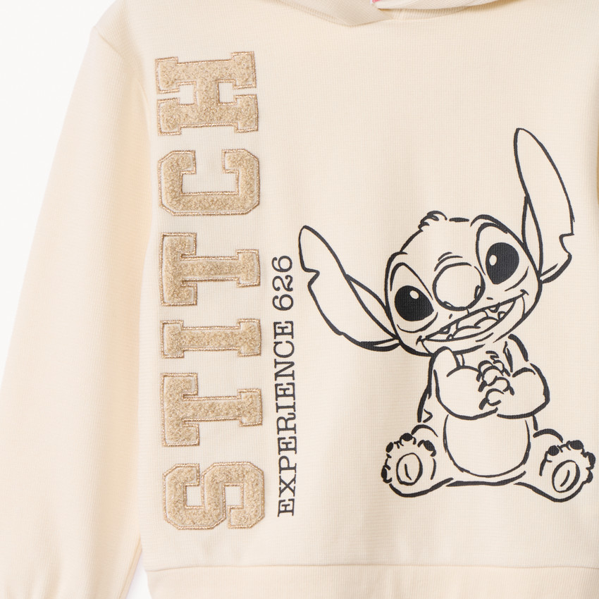 Sweat à capuche Stitch Disney avec broderie pour fille  