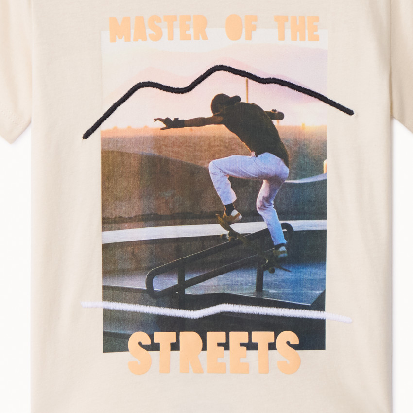 T-shirt manches courtes photoprint skate pour garçon 