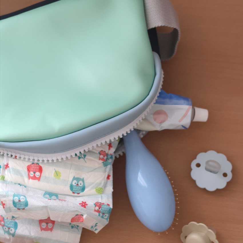 Trousse de toilette effet gomme Faro matcha latte 