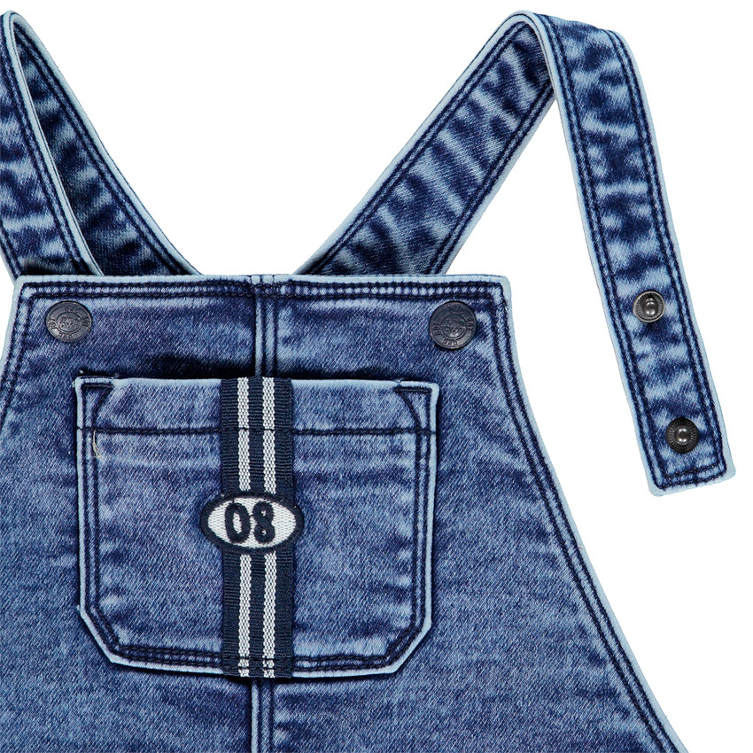 Salopette longue en denim like pour bébé garçon 