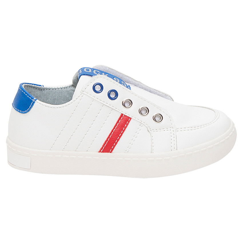 Baskets basses à scratchs avec empiècements contrastés du 28 au 35 