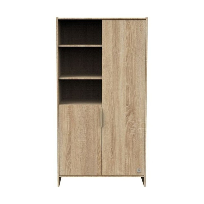 Armoire à 2 portes et niches Azur aspect chêne doré 