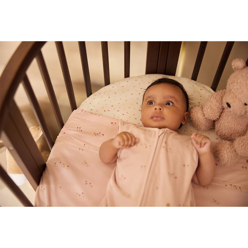 Drap housse jersey berceau 50x90cm Pretty Picnic Flower Drops 