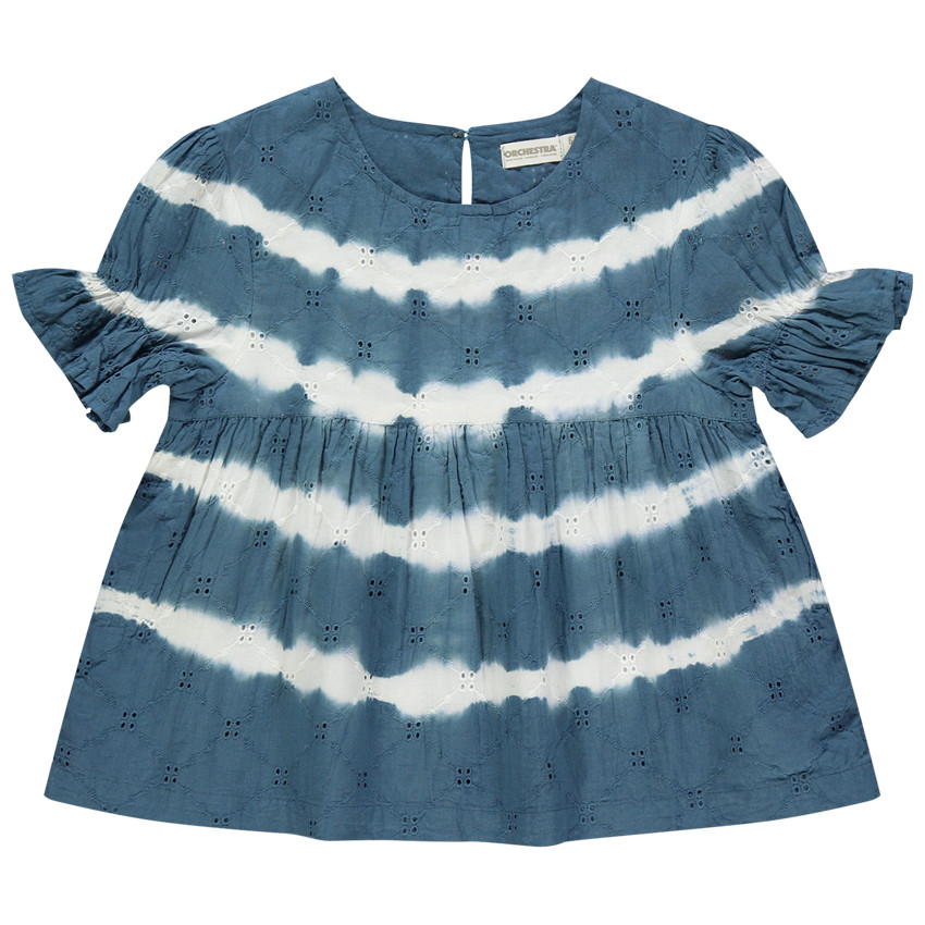Top en broderie anglaise effet tie and dye 