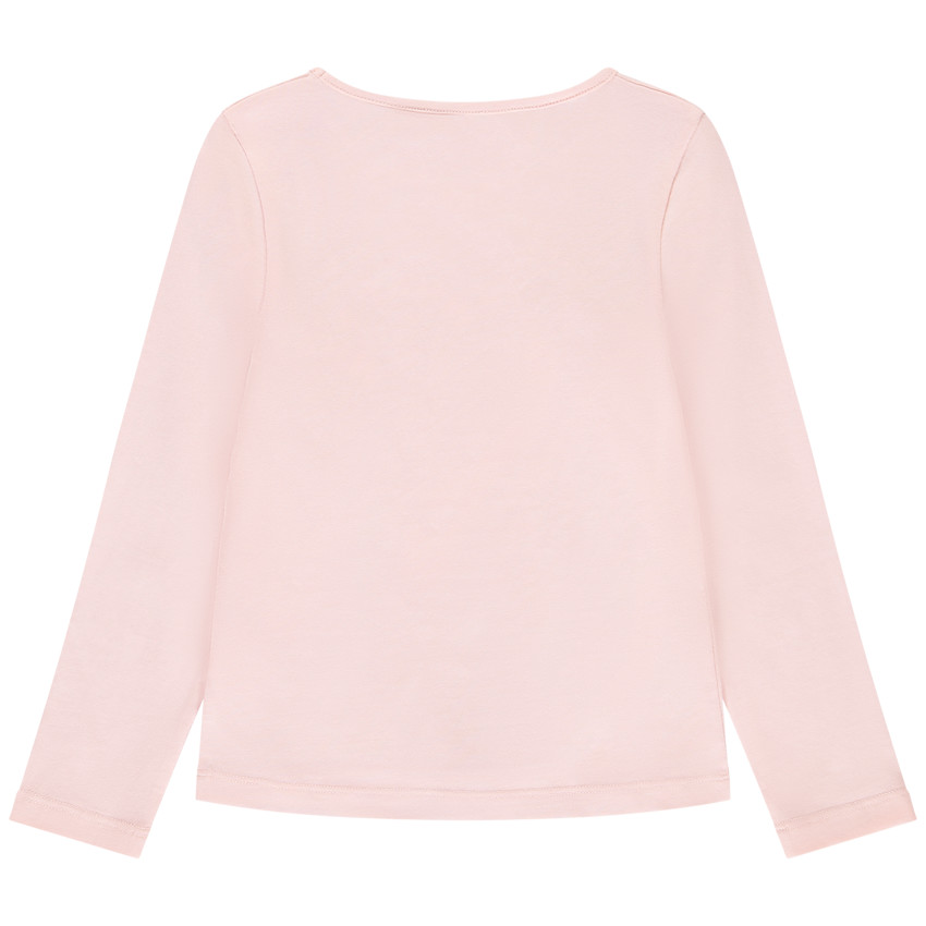 T-shirt manches longues print pailleté pour fille 