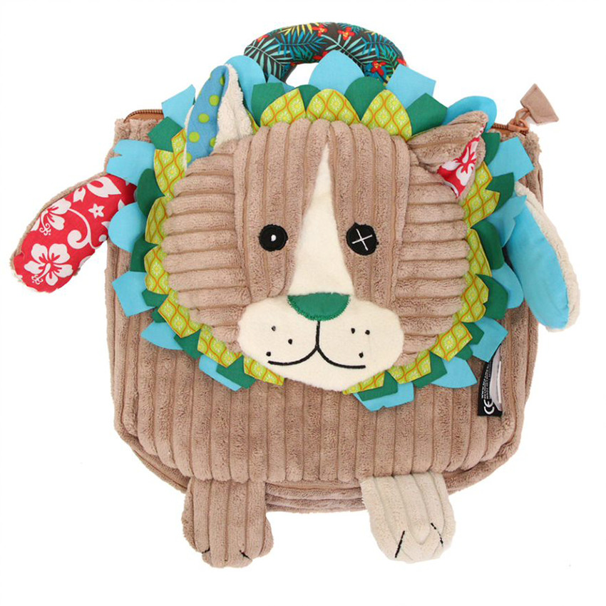 Sac à dos Jélékros le Lion en velours  