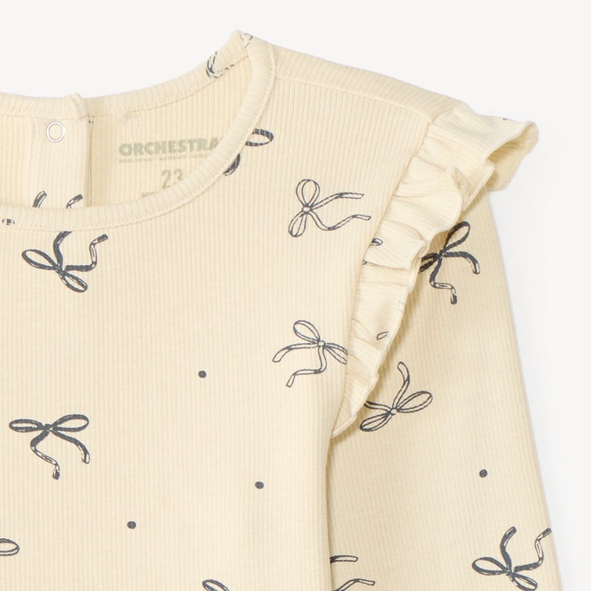T-shirt manches longues bébé fille imprimé fantaisie 