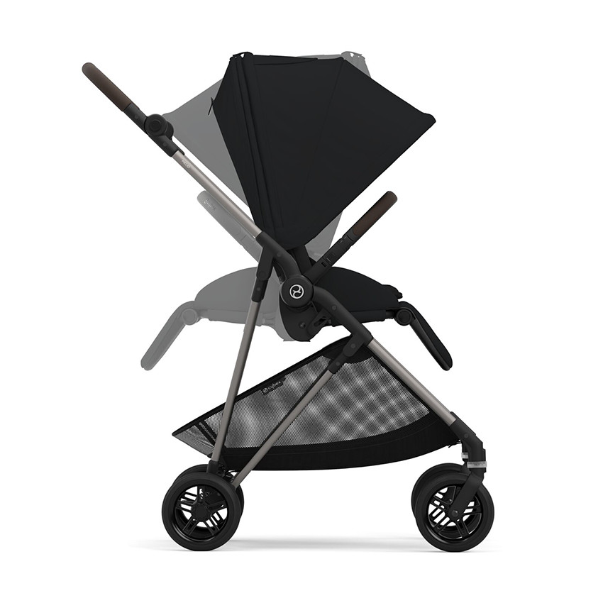 Poussette compacte légère Melio 4 taupe/magic black 