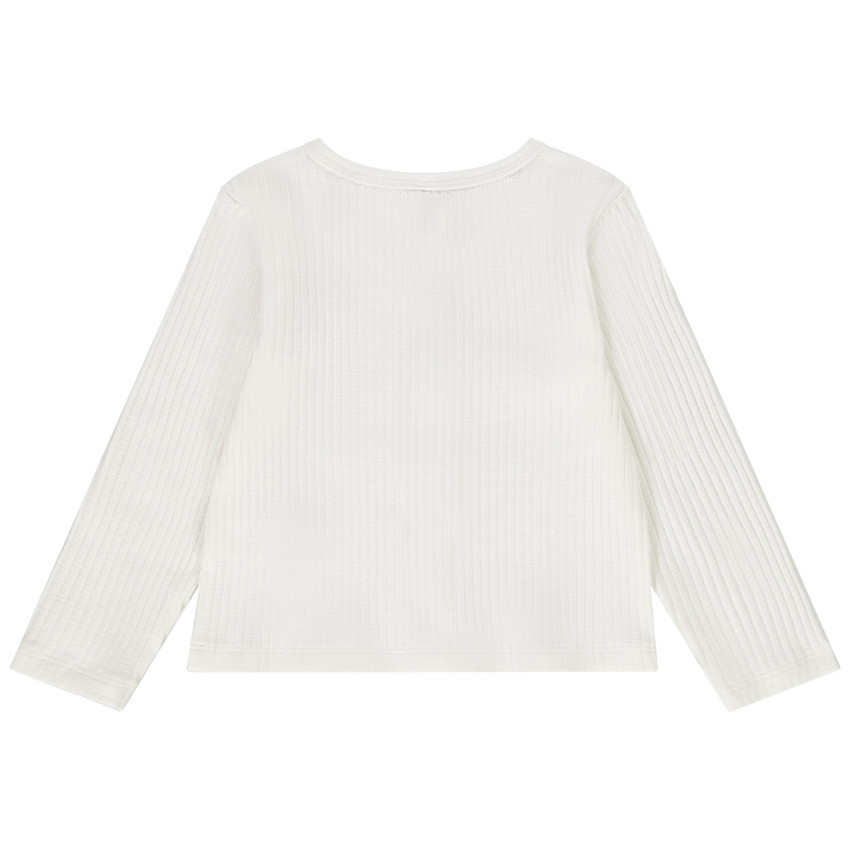 Gilet en maille côtelée pour bébé fille 