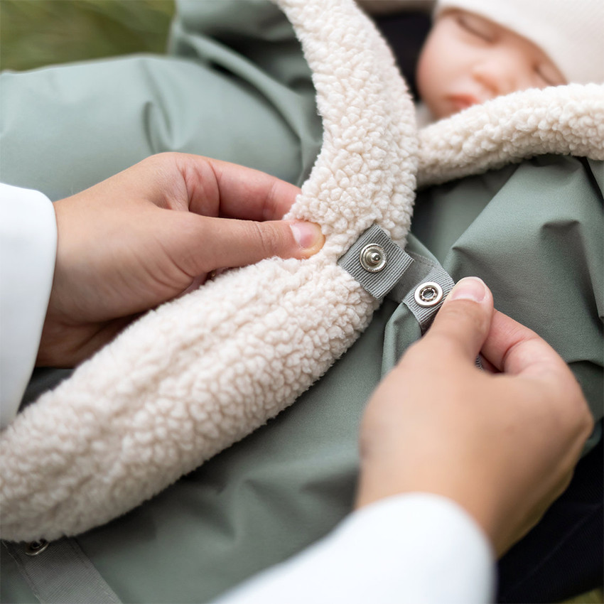 Couverture enveloppante Biside auto - Pady Rainy + Teddy - Green - 0-12 m 