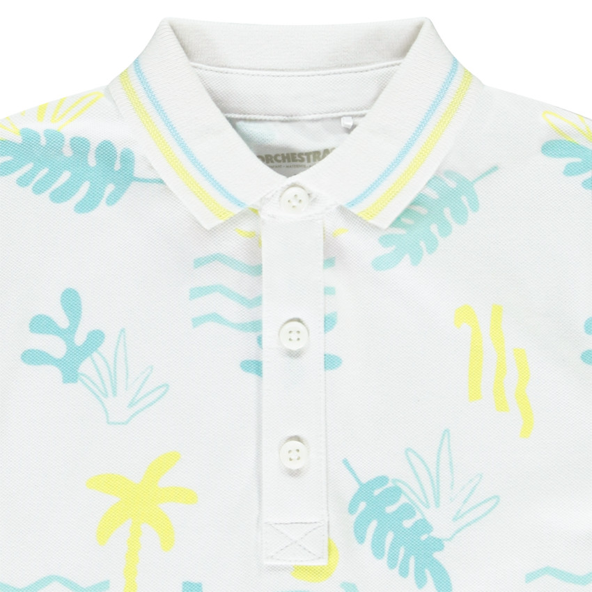 Polo manches courtes imprimé fantaisie pour garçon  