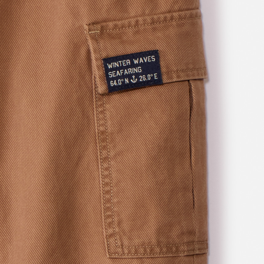 Pantalon style cargo uni avec poches pour garçon 