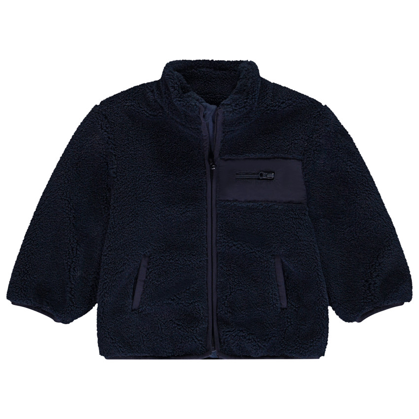 Veste zippée en sherpa bouclettes pour bébé garçon