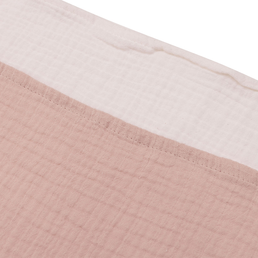 Lot de 4 langes tétra gaze de coton Wild Rose et Ivory 70 x 70cm  