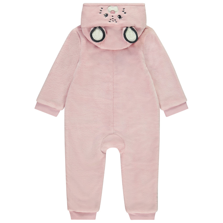 Surpyjama ludique lionne en sherpa pour bébé fille 