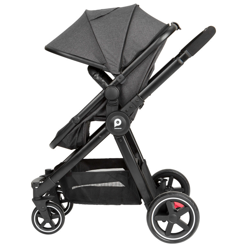 Poussette duo Théa 2 en 1 gris chiné/noir 