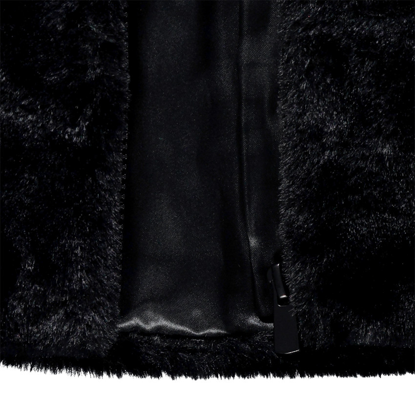 Veste sans manches en fausse fourrure à ceinture pailletée 