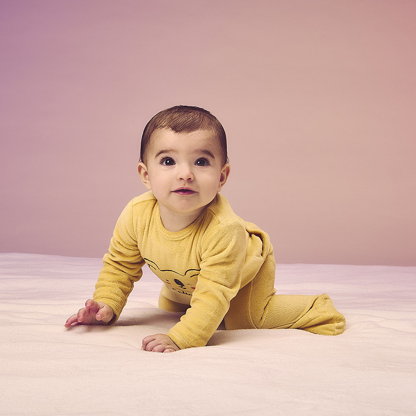 Dors-bien en velours fantaisie pour bébé garçon 