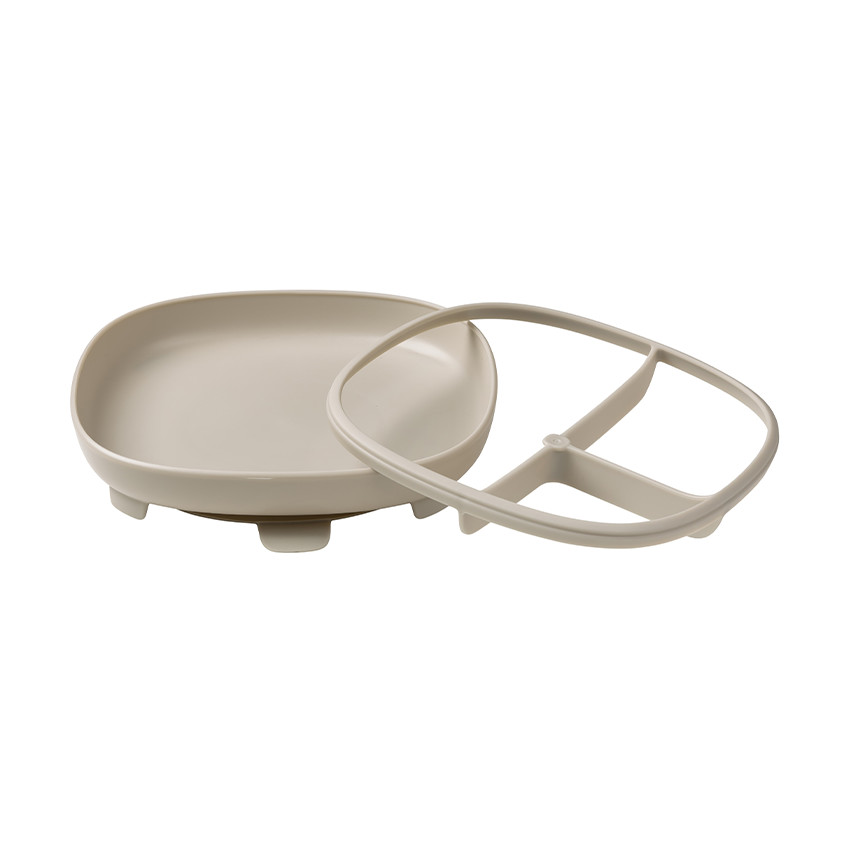 Assiette ventousée avec séparateur amovible 2 en 1 latte - Beige (B.BOX) - Image 1