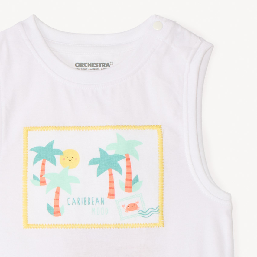 Ensemble 2 pièces débardeur + short fantaisie pour bébé garçon 