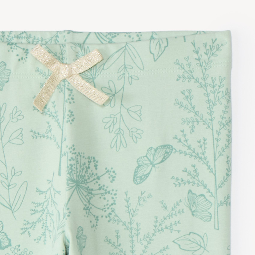 Legging fille imprimé fleurs 