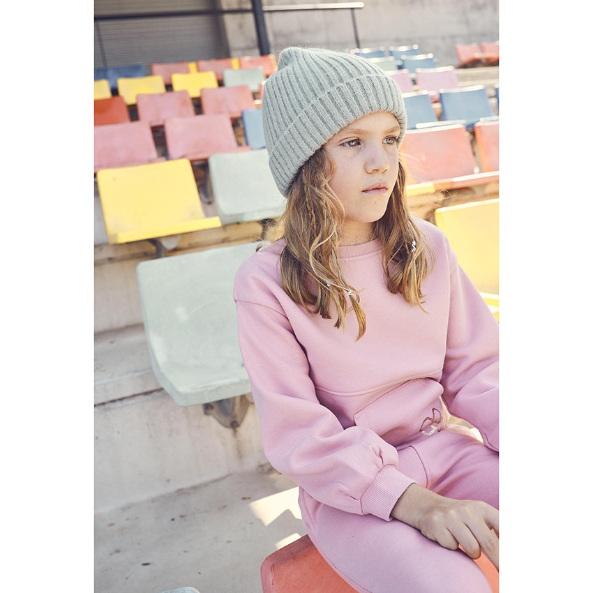 Bonnet côtelé uni pour fille 