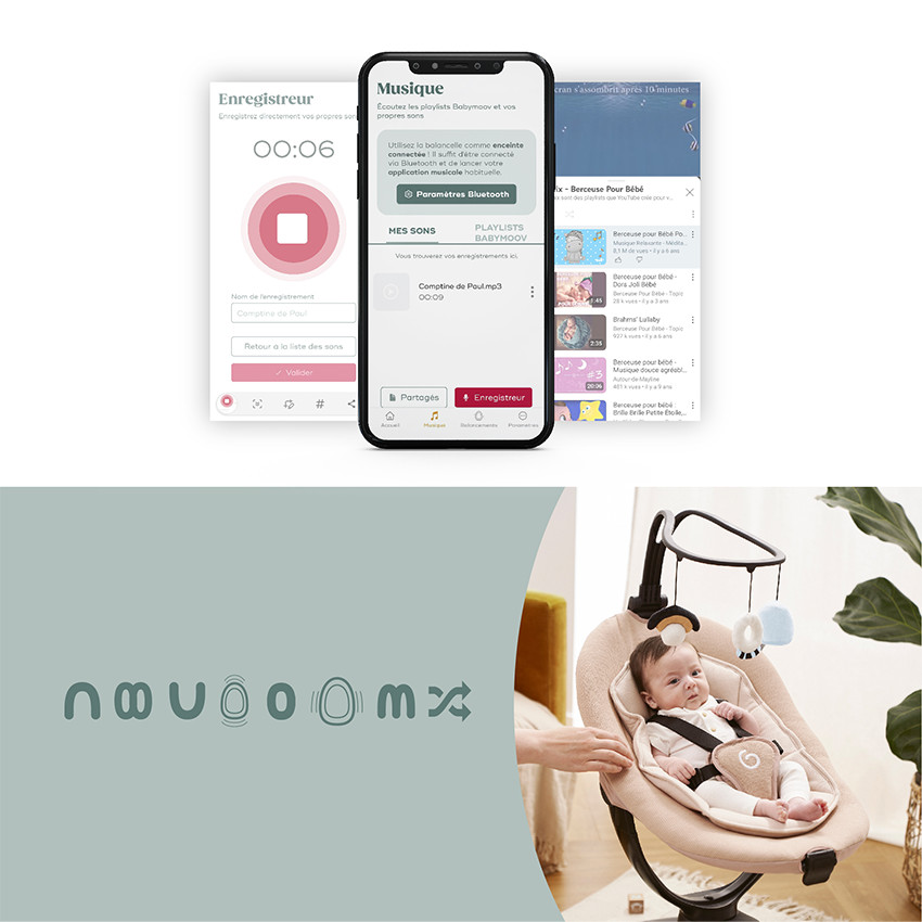 Balancelle électrique connectée Swoon Evolution Connect Babymoov - Bambinou