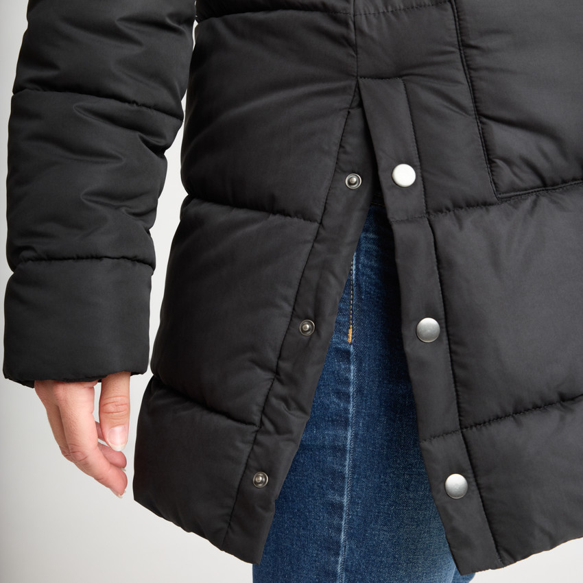 Doudoune évolutive longue et matelassée pour femme 