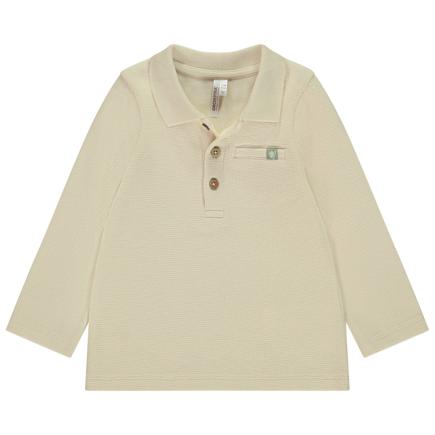 Polo manches longues en nid d'abeille pour bébé garçon 