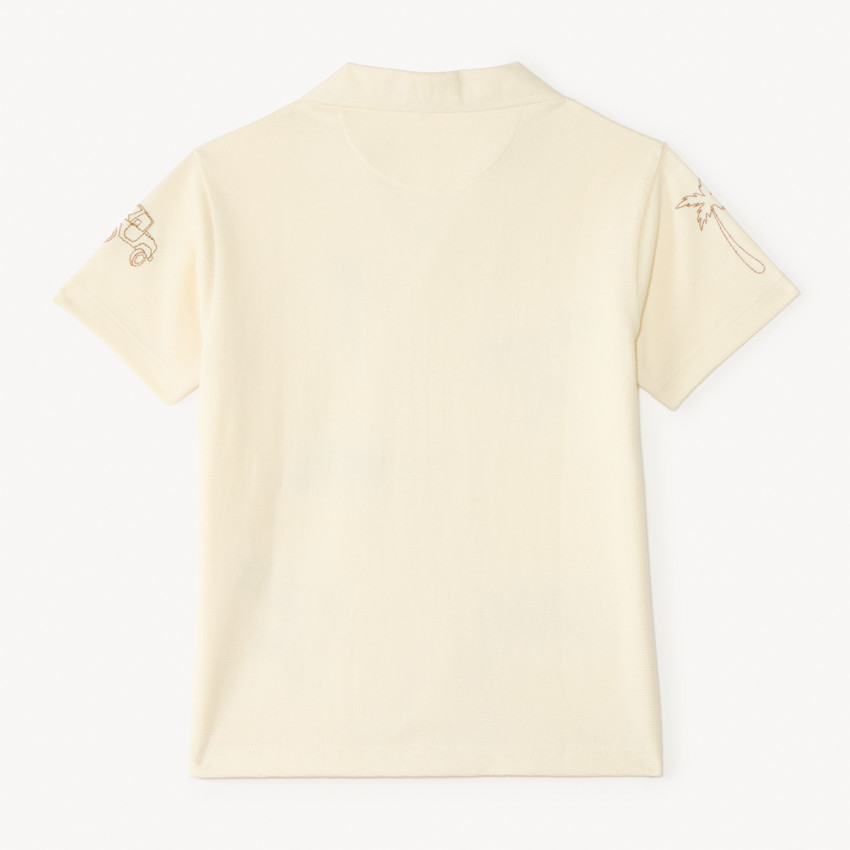 Chemise manches courtes brodée pour garçon  