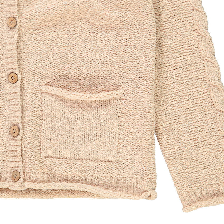 Gilet en tricot maille fantaisie pour enfant fille 